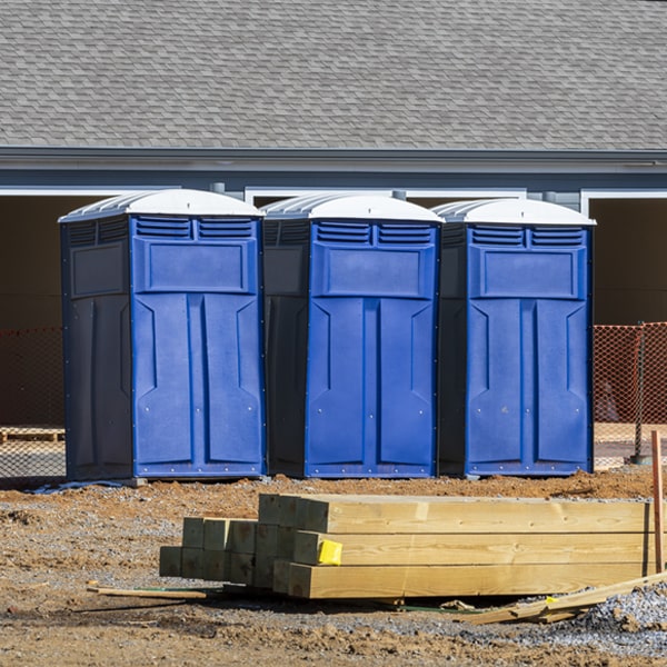 how often are the porta potties cleaned and serviced during a rental period in Santee NE